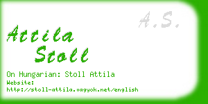 attila stoll business card